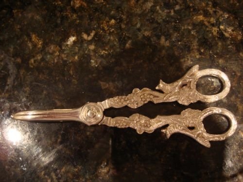 sheffield 1964 cast sterling silver grape scissors by cj vander