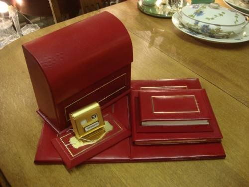 harrod's moroccan leather desk set