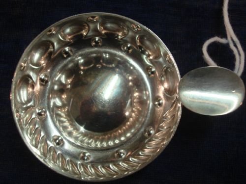 19thc french 1st standard solid silver wine taster or tastevin