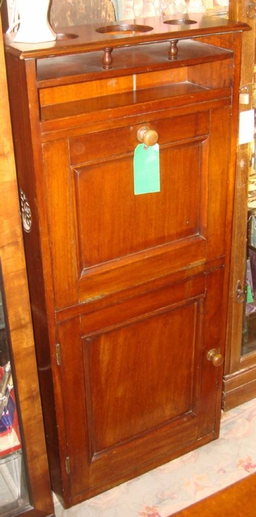 late victorian unusual and rare mahogany ships washstand from commander's cabin of hms mohawk